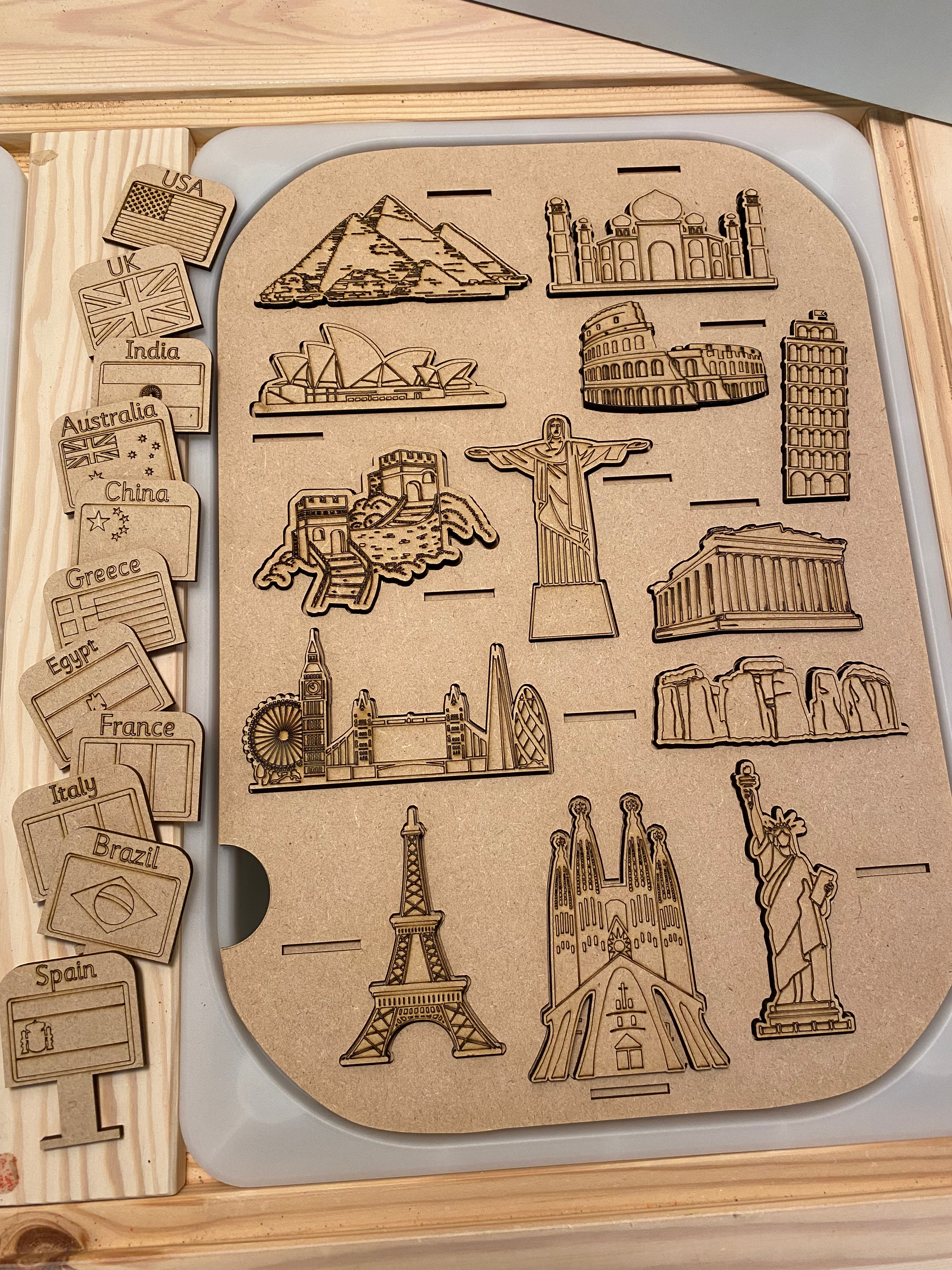 Learn About Landmarks Activity Puzzle Lid