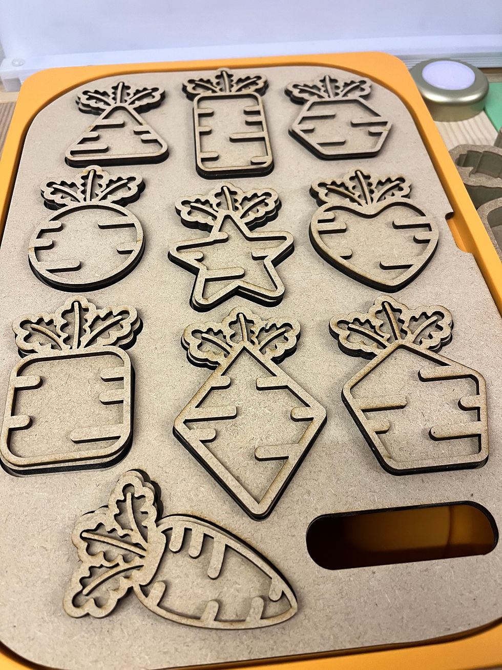 Thumbnail: Easter Carrot shape matching Flisat insert