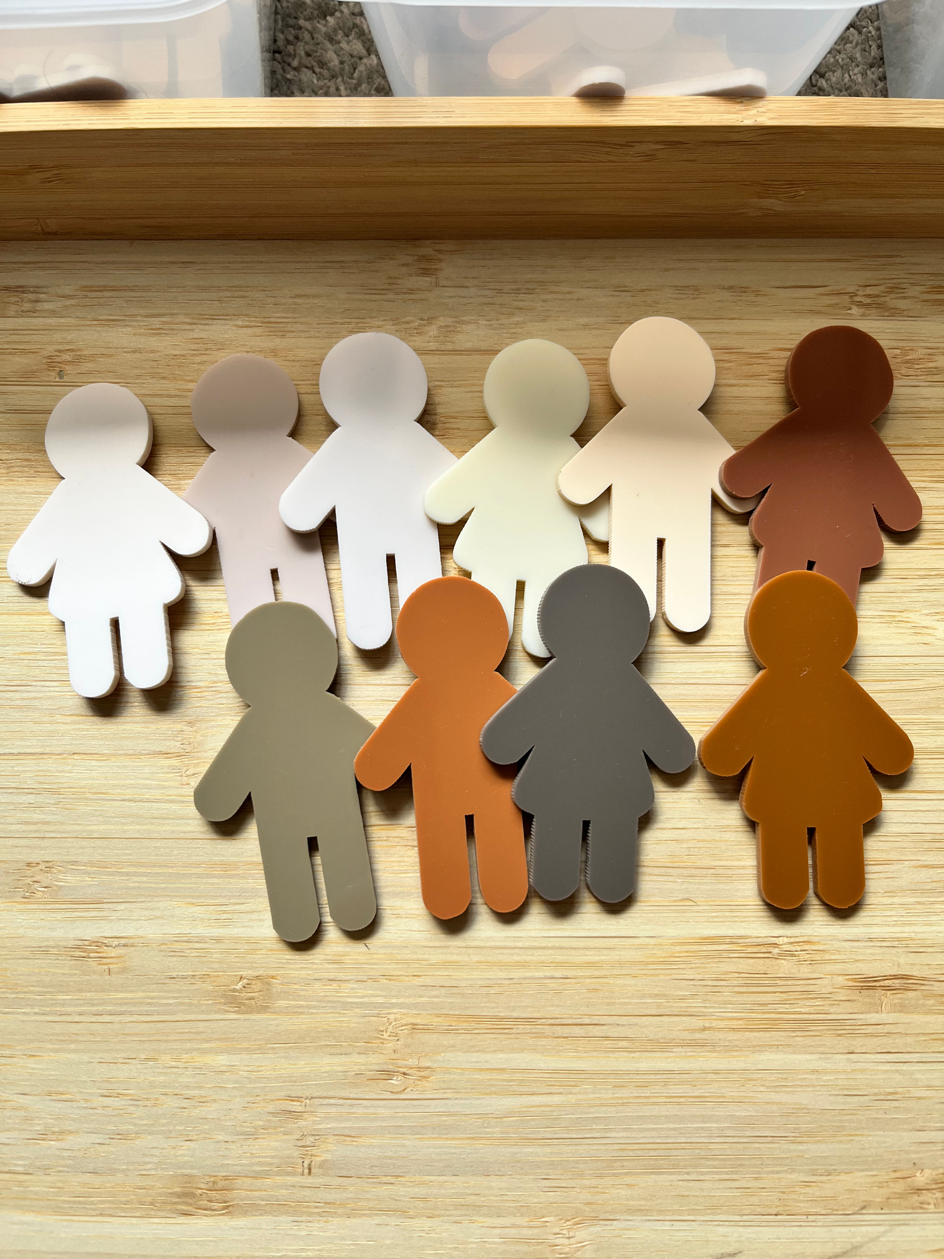 Skin tone acrylic little people (pk10) SECONDS