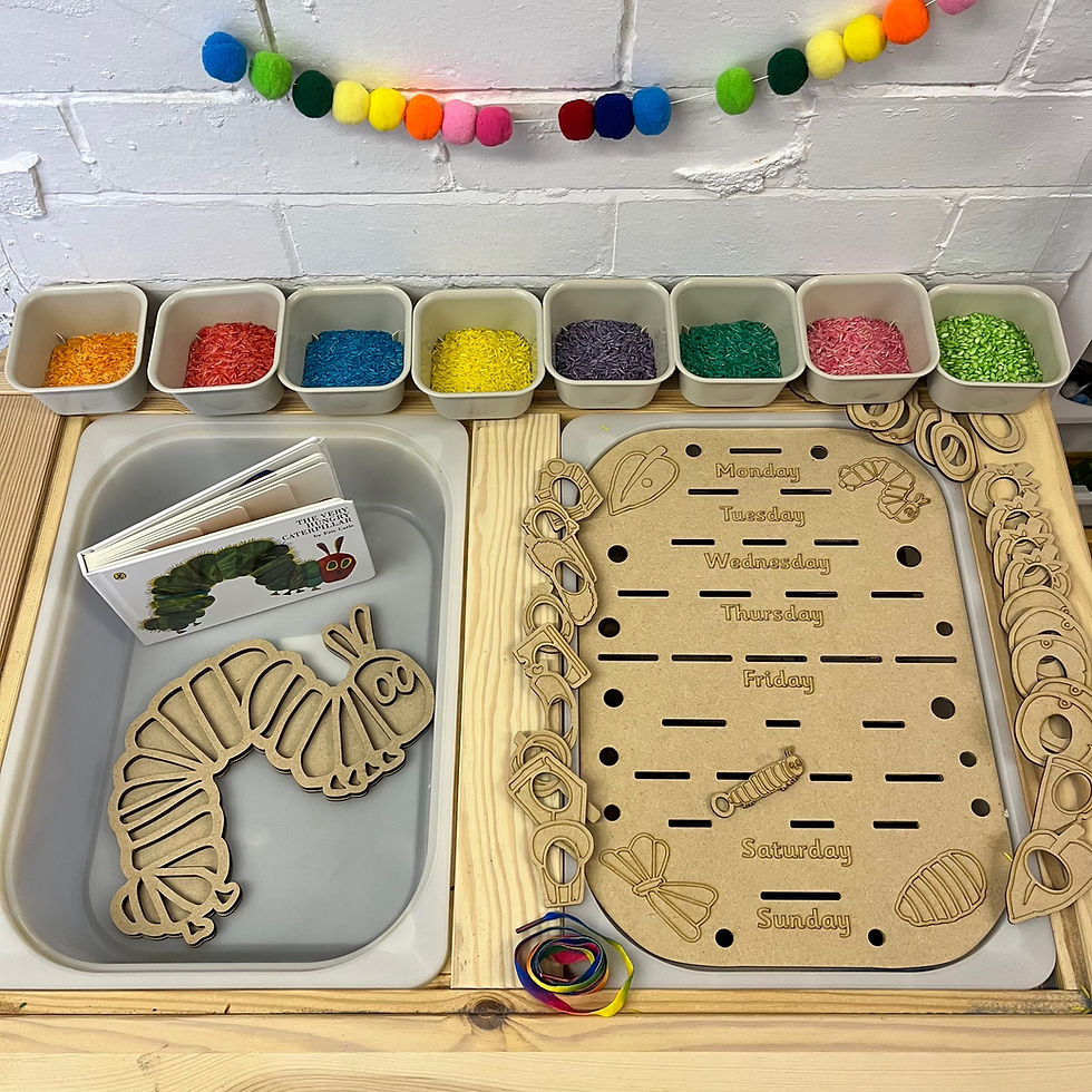 Thumbnail: Hungry Caterpillar threading set with sorting insert