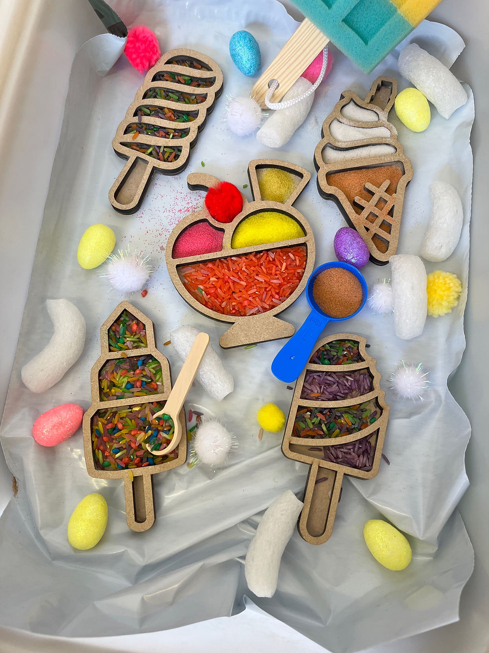 Thumbnail: BASICS Mini Ice cream/lolly sensory trays (5 pk)