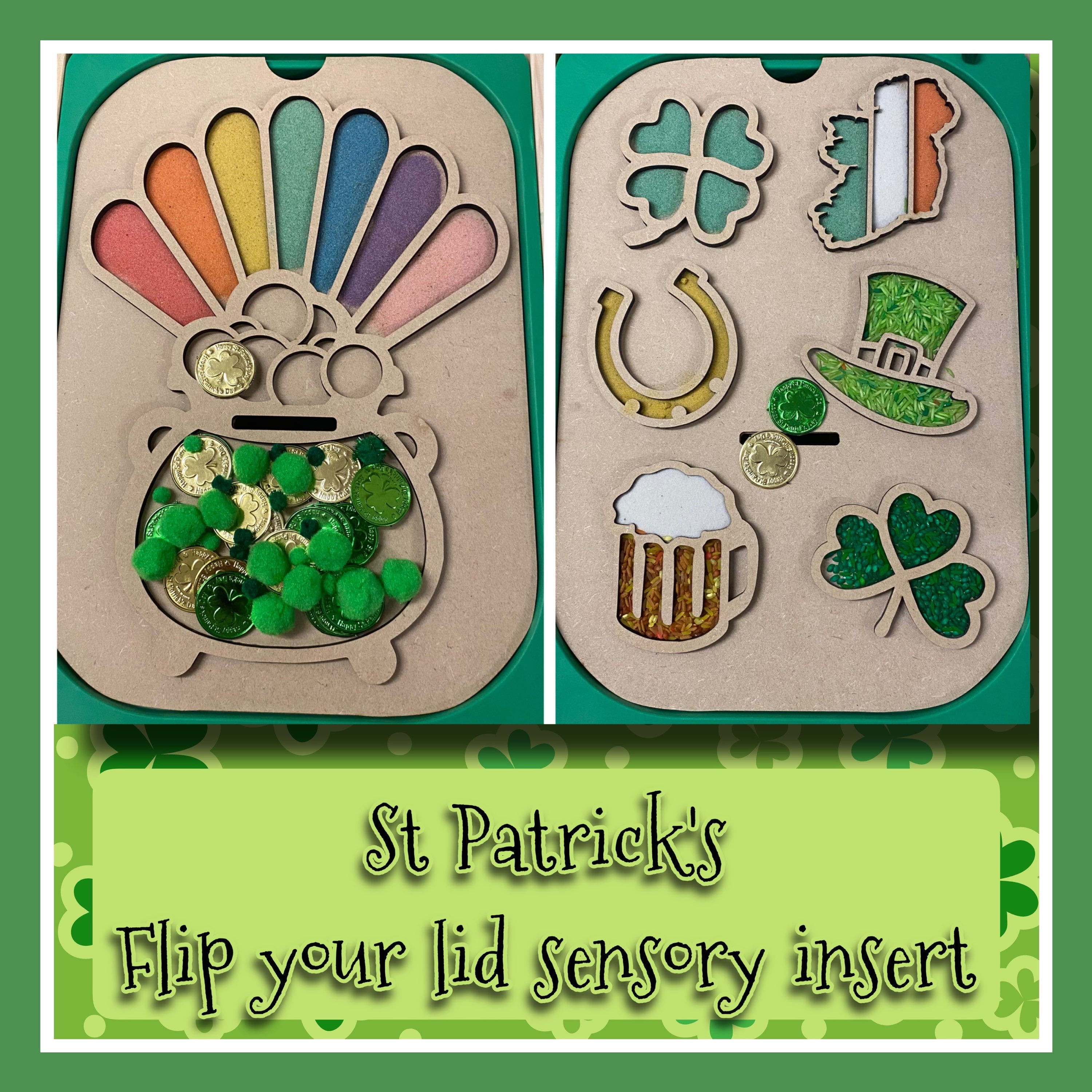St Patrick's flip your lid sensory flisat insert
