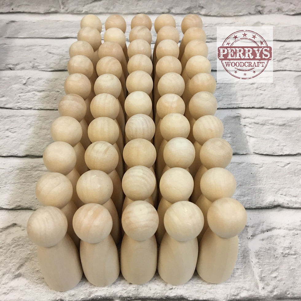 Thumbnail: Wooden Peg Dolls - 75mm Female
