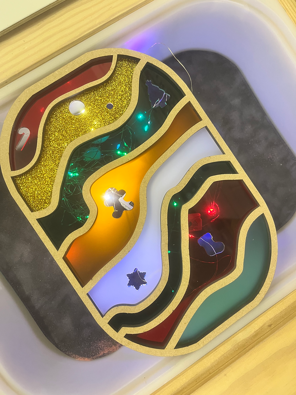 Thumbnail: Chunky open ended CHRISTMAS Sensory lightbox insert