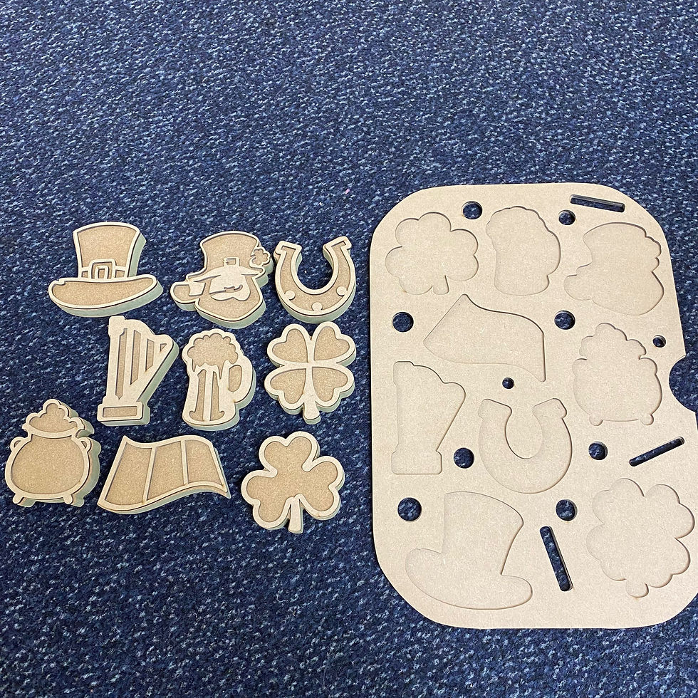Thumbnail: St Patrick's Day Shapes 3D Puzzle Lid