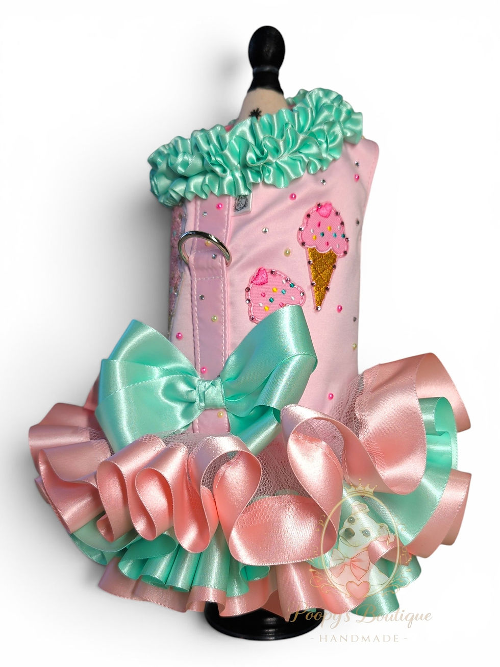 Thumbnail: Ice Cream Dreams Luxury Dog Harness Dress size Medium 
