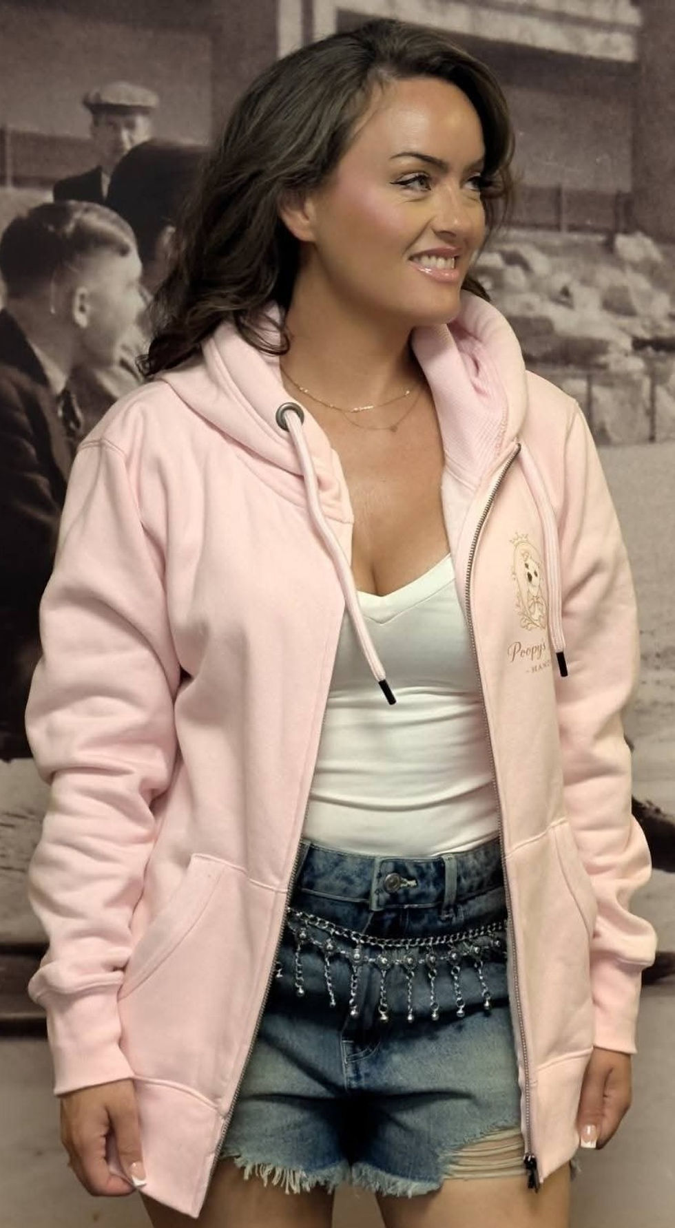 Thumbnail: Poopys Boutique ladies hoodie zip up, 2 colours available 