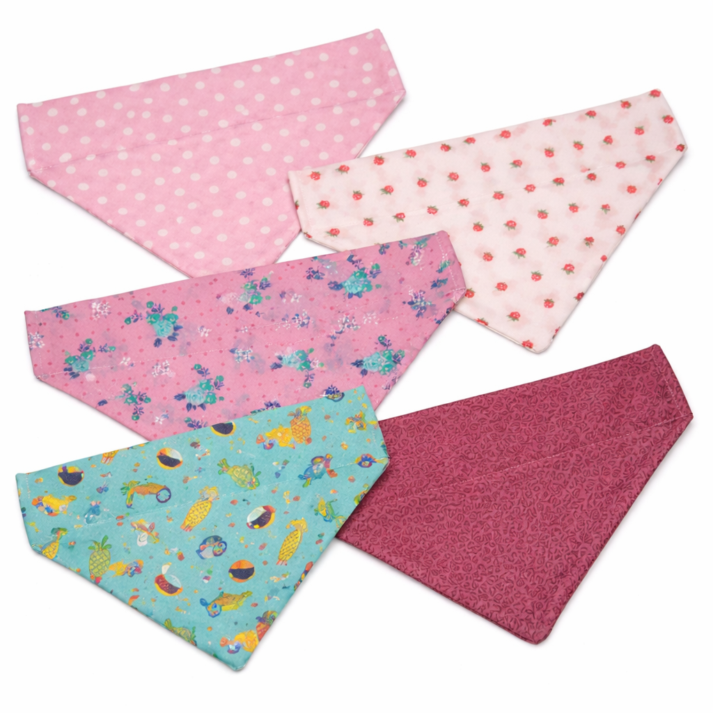 Handmade Slide Over Collar Dog Bandanas – Budget Range 9x6.5"