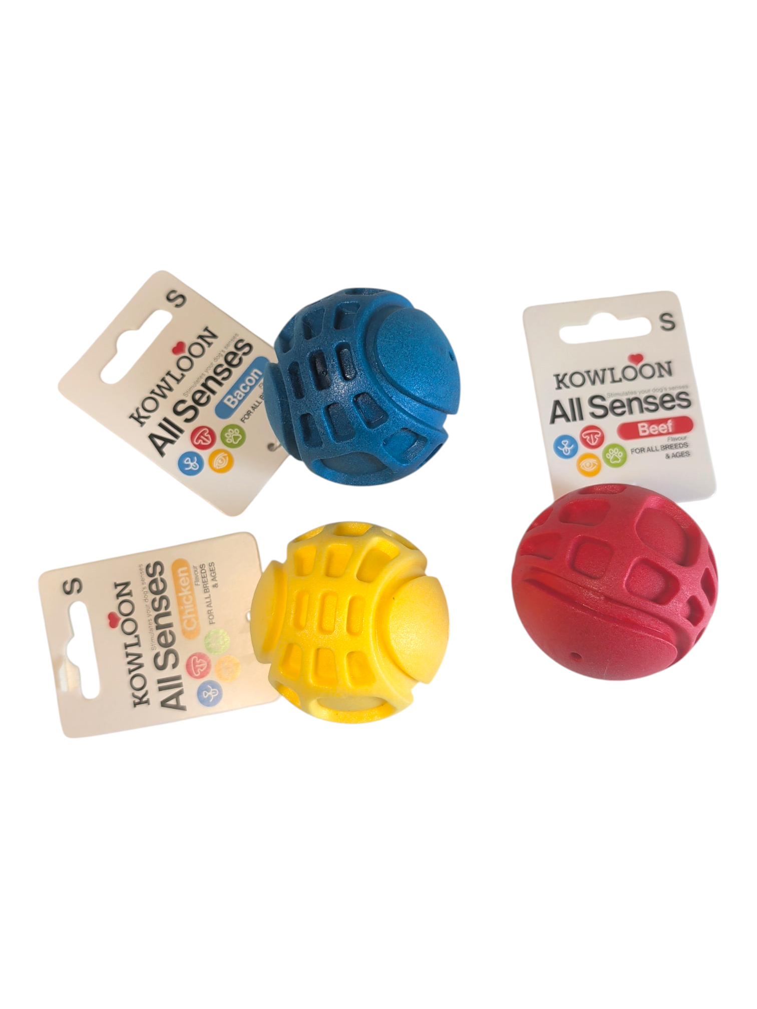 All Senses Dog Ball – Sensory Stimulation Toy | Chicken, Bacon & Beef Flavours |