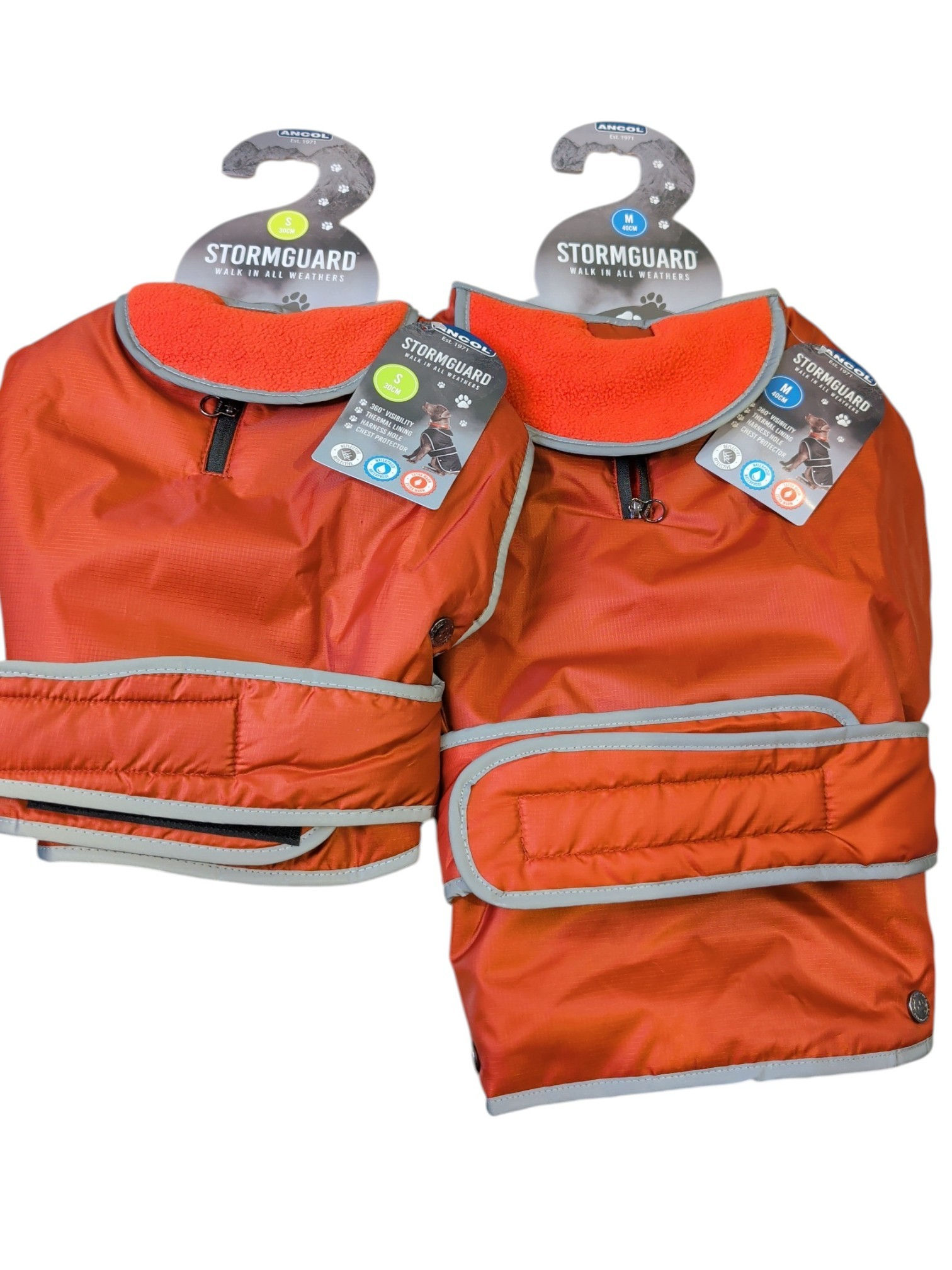 🐾 ANCOL STORMGUARD DOG COAT – ORANGE 🐾 small/med