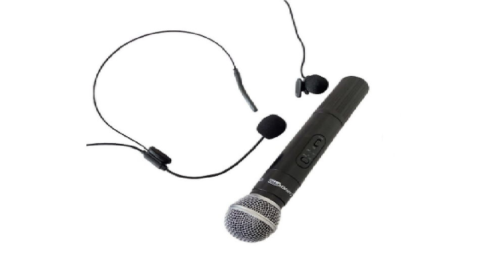 Miniatura: Sistema de micrófonos inalámbricos de doble canal VHF