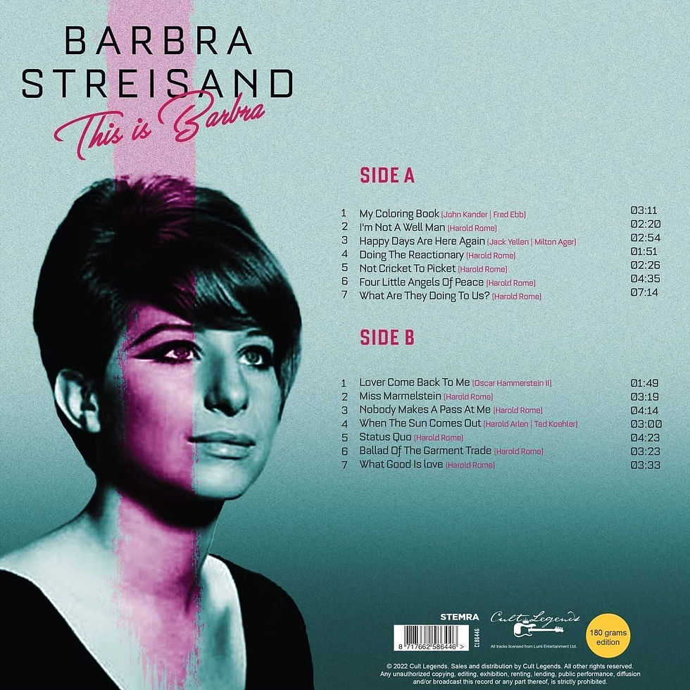 Miniatura: Vinilo De Barbra Streisand – This is Barbra