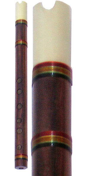 Quena de madera punta de hueso
