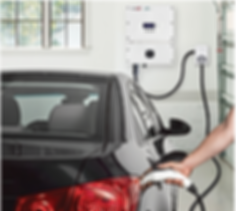 Electric car with charger
