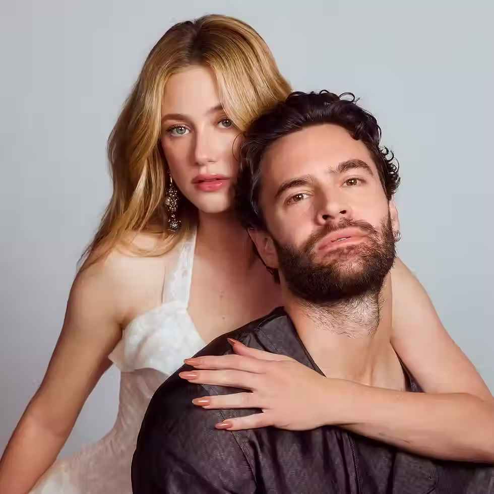 Lili Reinhart and Tom Bateman playing Olive and Adam