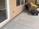 After junk removal service in Anthem Hills, Henderson, NV showing a clean backyard after over 1,300 pounds of cinder blocks and debris were removed.