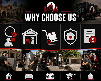 junk removal company in Downtown Henderson Townsite NV showing full service hauling team providing reliable pickup careful cleanup and professional residential junk removal services
