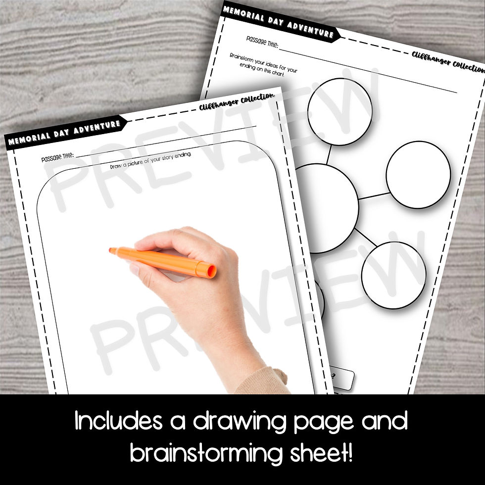 Thumbnail: Memorial Day Cliffhanger Collection - Creative Writing Activity