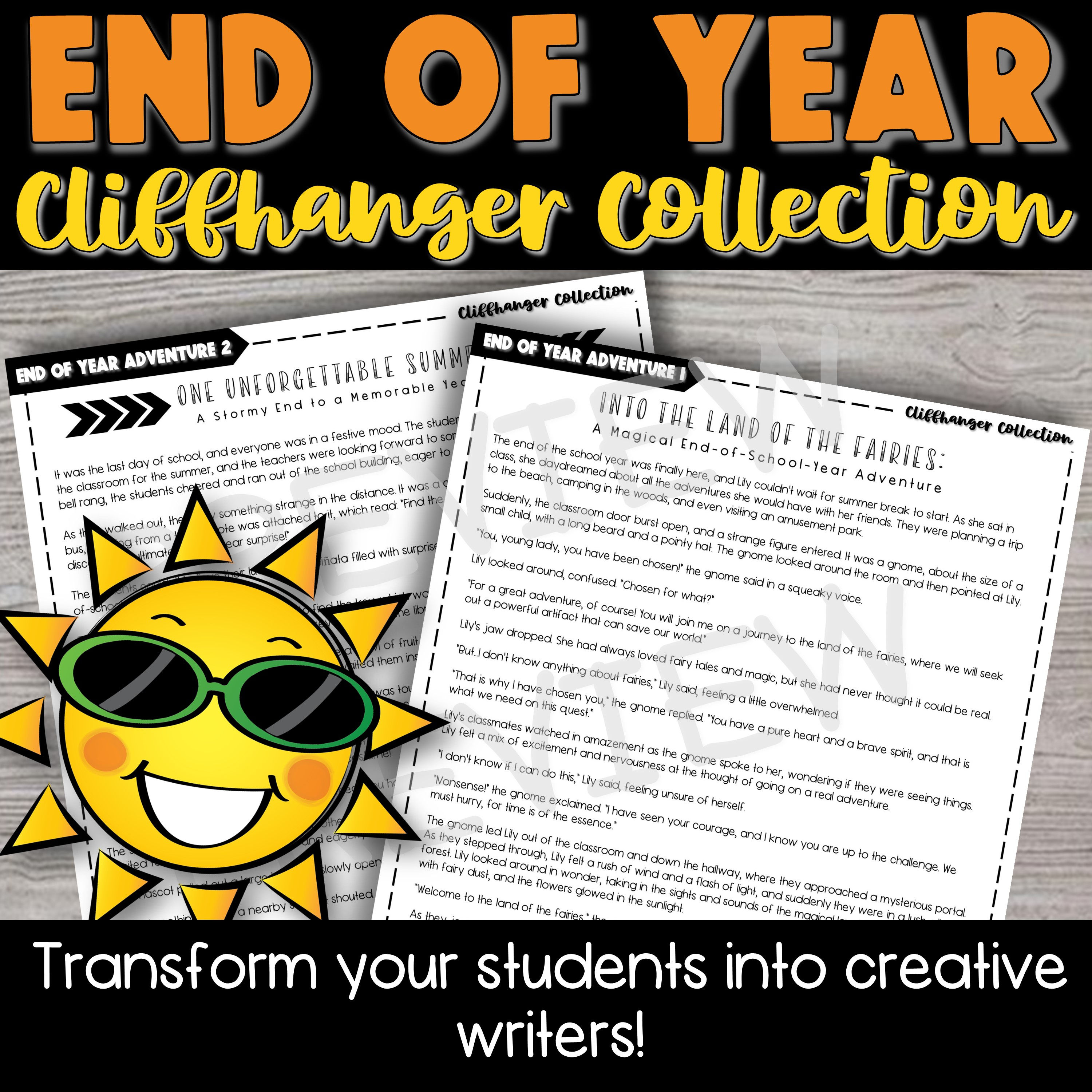 End of Year Cliffhanger Collection - Creative Writing Activity