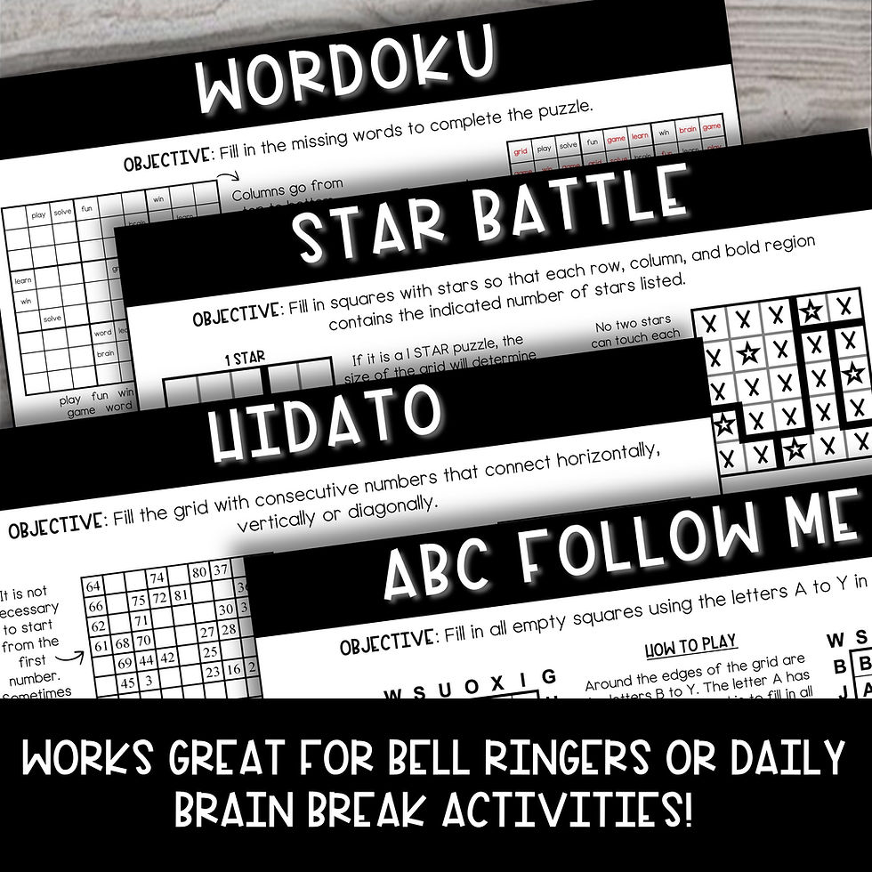 Thumbnail: Daily Brainteaser of the Day BUNDLE – Bell Ringer Activity