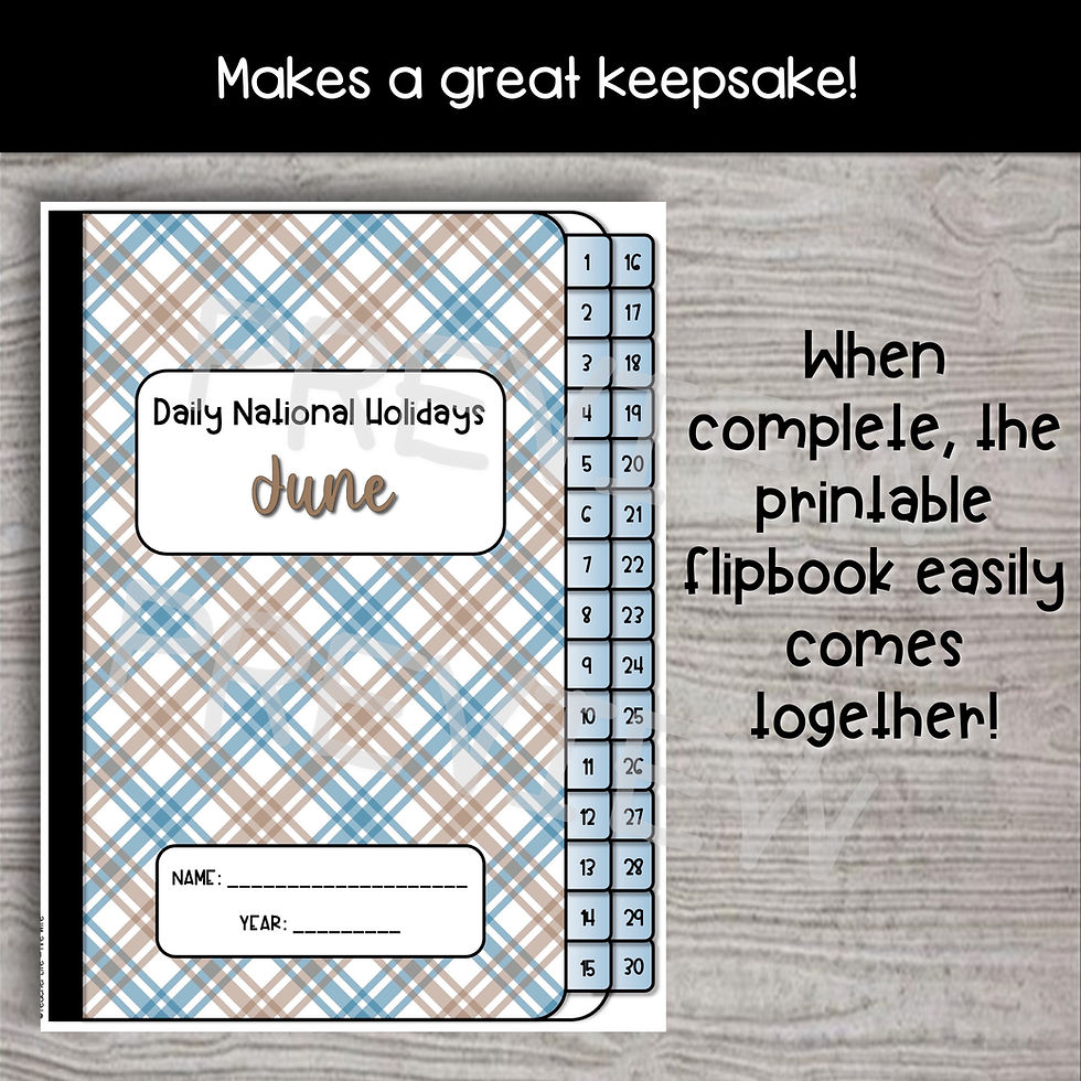 Thumbnail: Morning Meeting National Days Daily Writing Prompts and Slides Bundle - JUNE