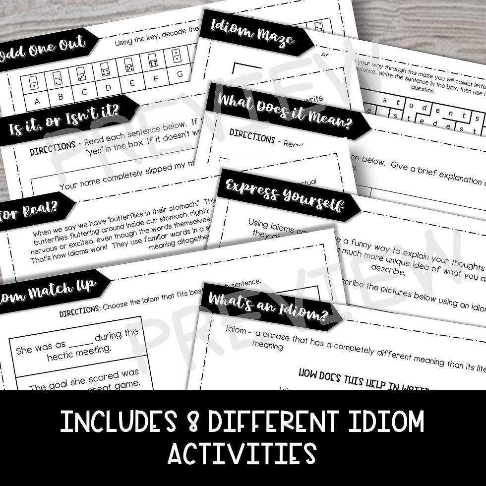 Thumbnail: Figurative Language - Complete Activity Bundle