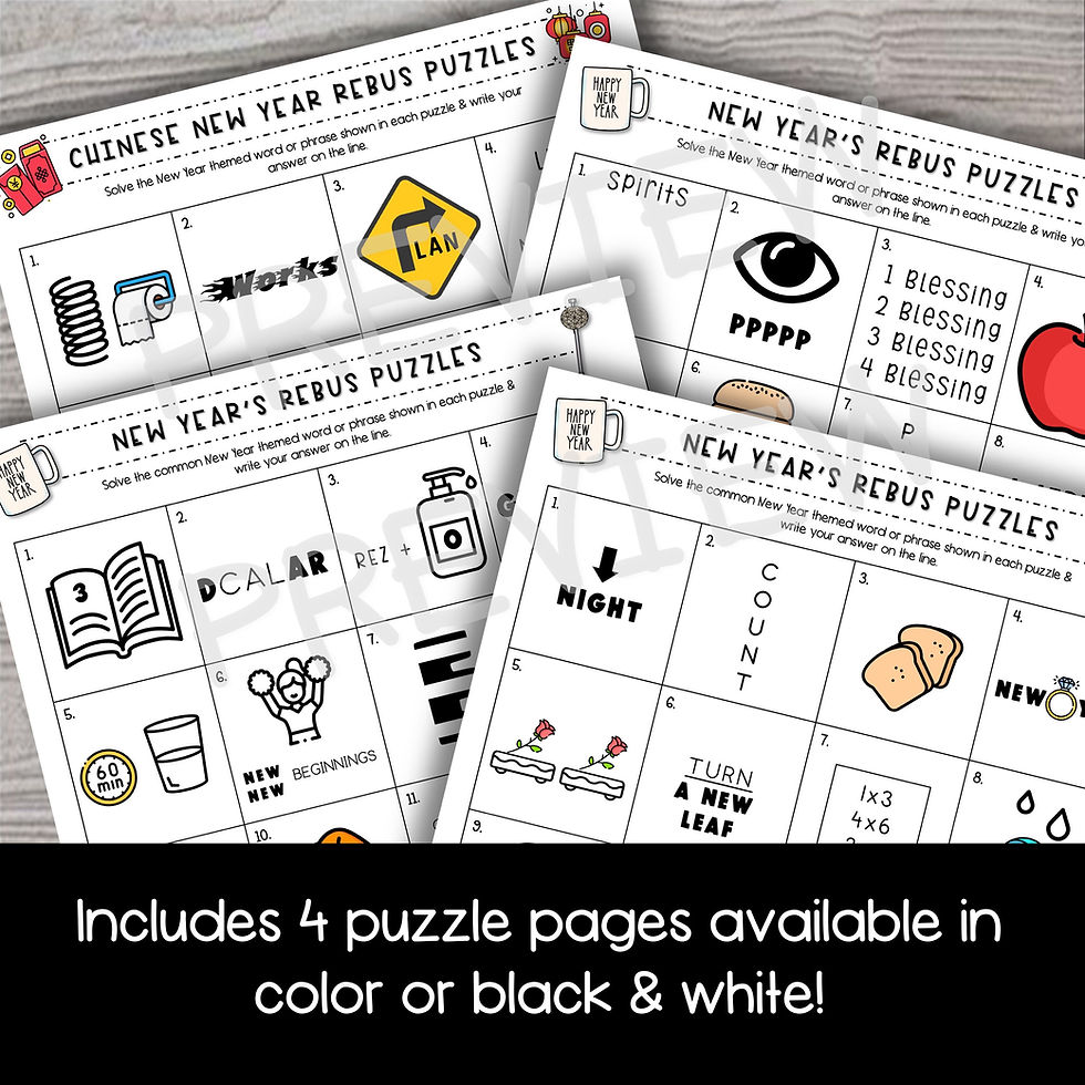 Thumbnail: Brainteaser Rebus Puzzles - New Year's Edition