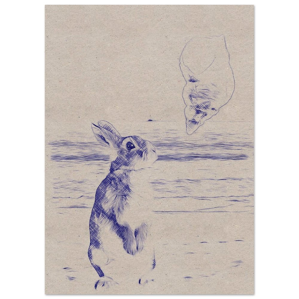Beach Bunny - Museum-Quality Matte Paper Poster