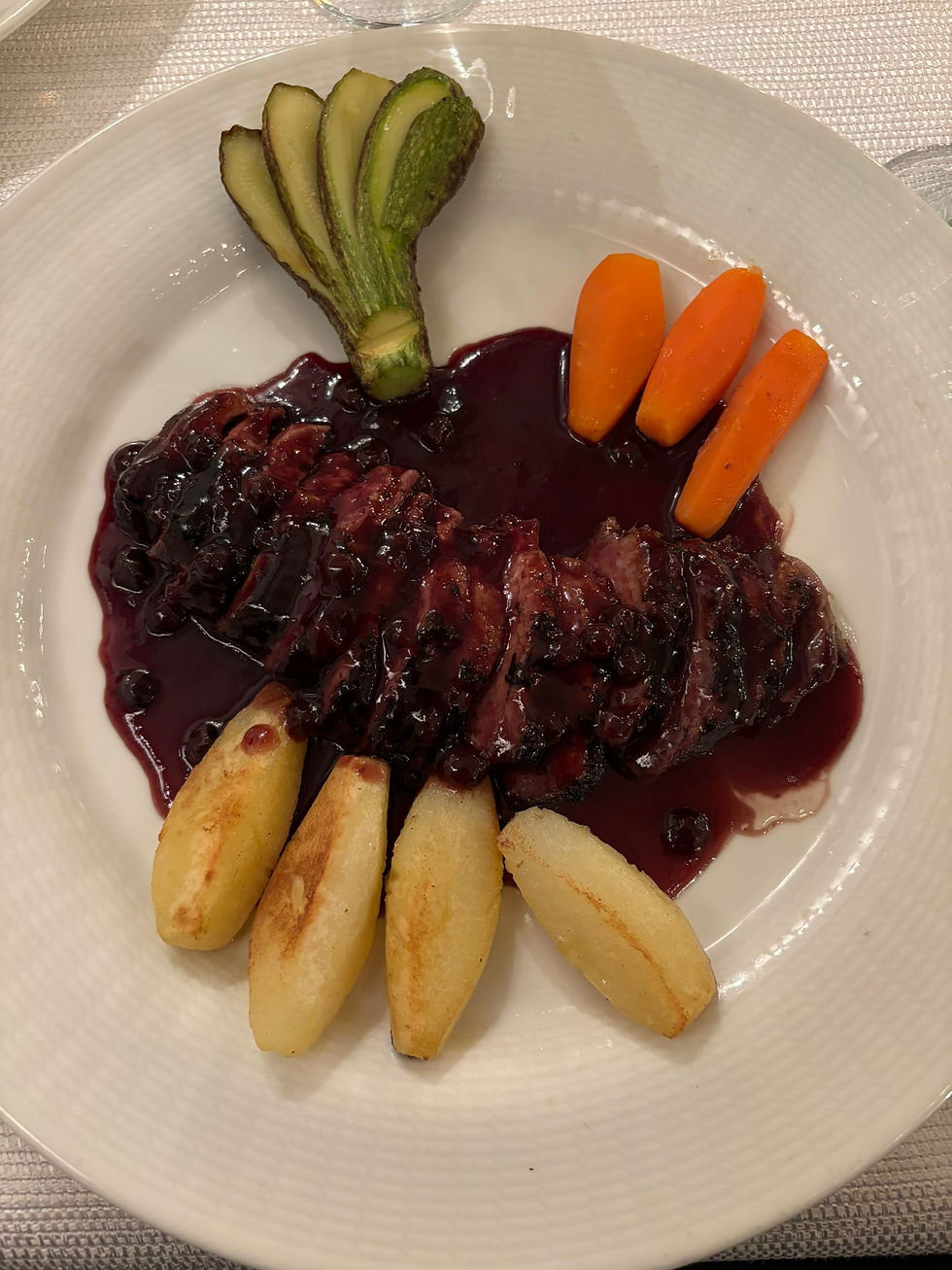 duck in a blackcurrant sauce