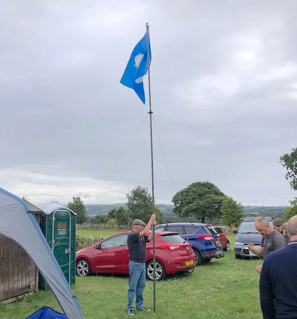 Darran with the Yorkshire flag