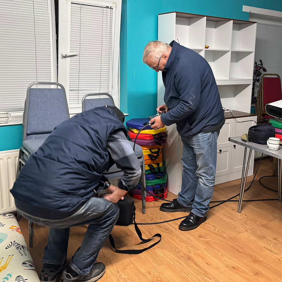 Gerald and Malcolm preparing the HF station