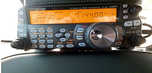 A Kenwood TS-590 transceiver
