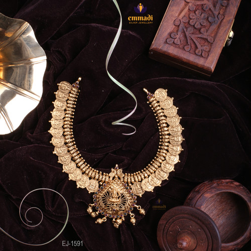 Buy Alya Kasulaperu Necklace Emmadi Silver Jewellery