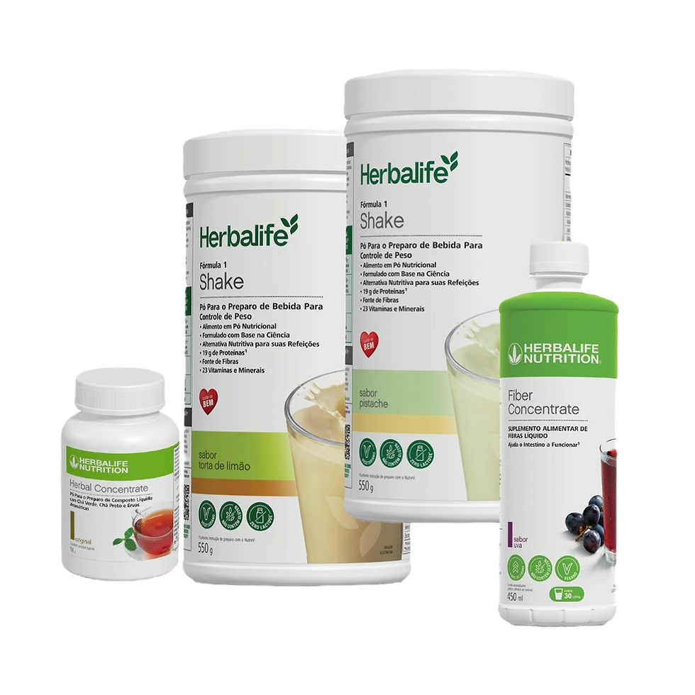 Kit Intensivo: shake, chá, fibra