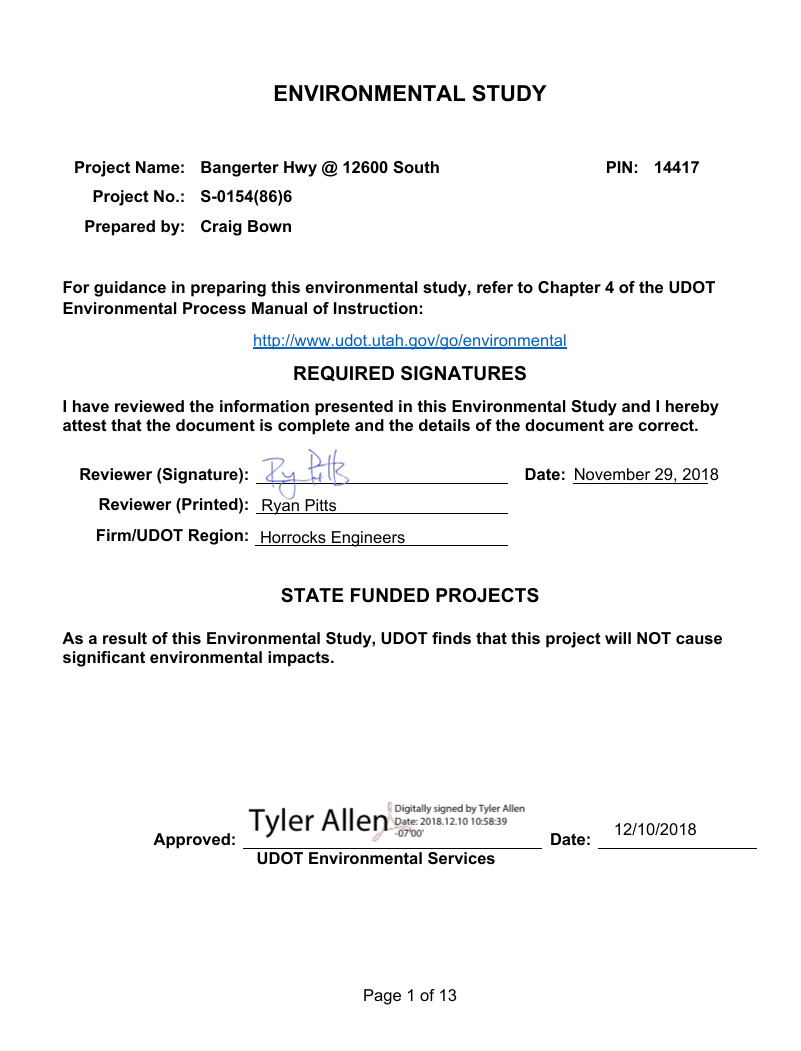 state environmental study
