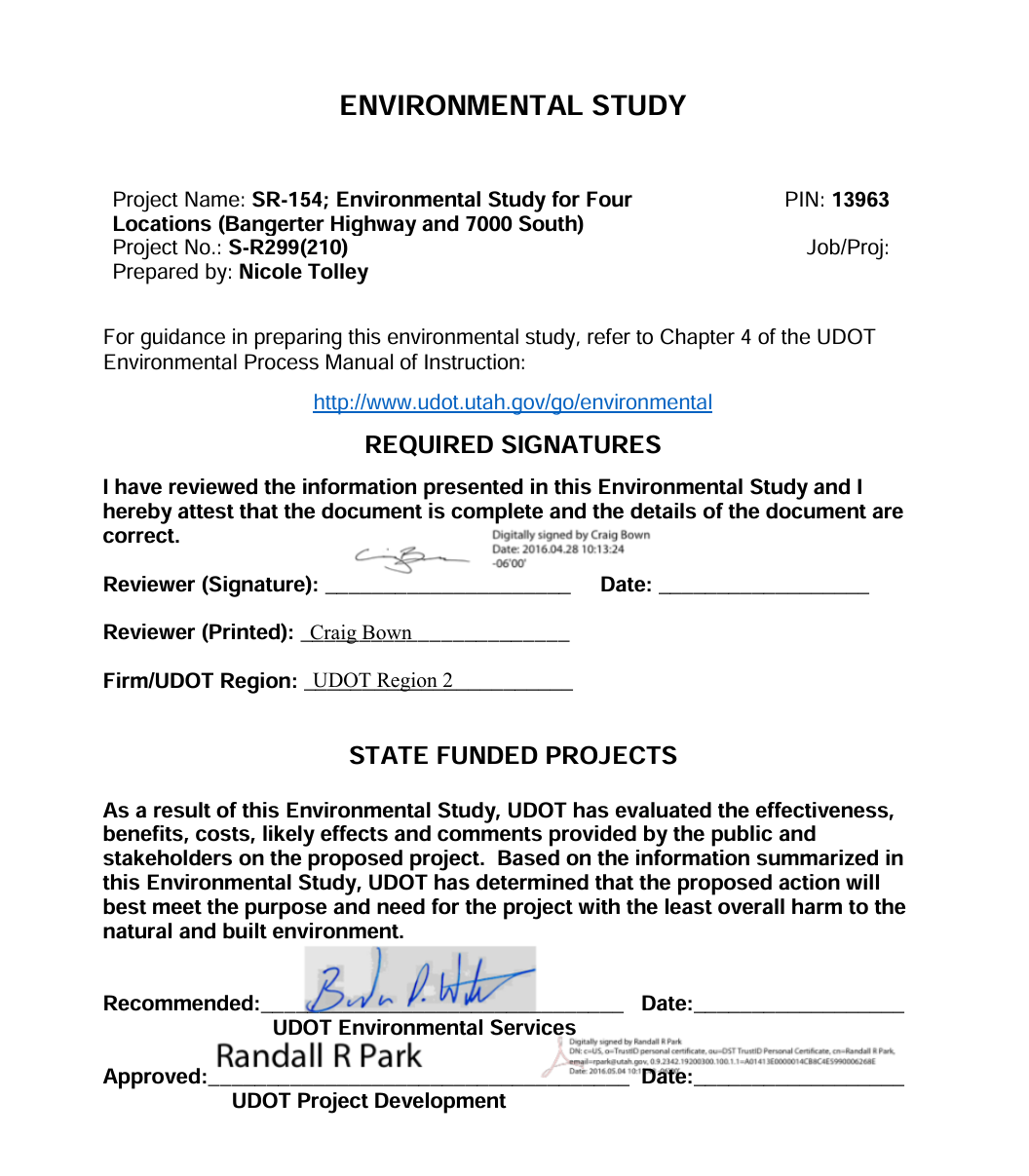State Environmental Study