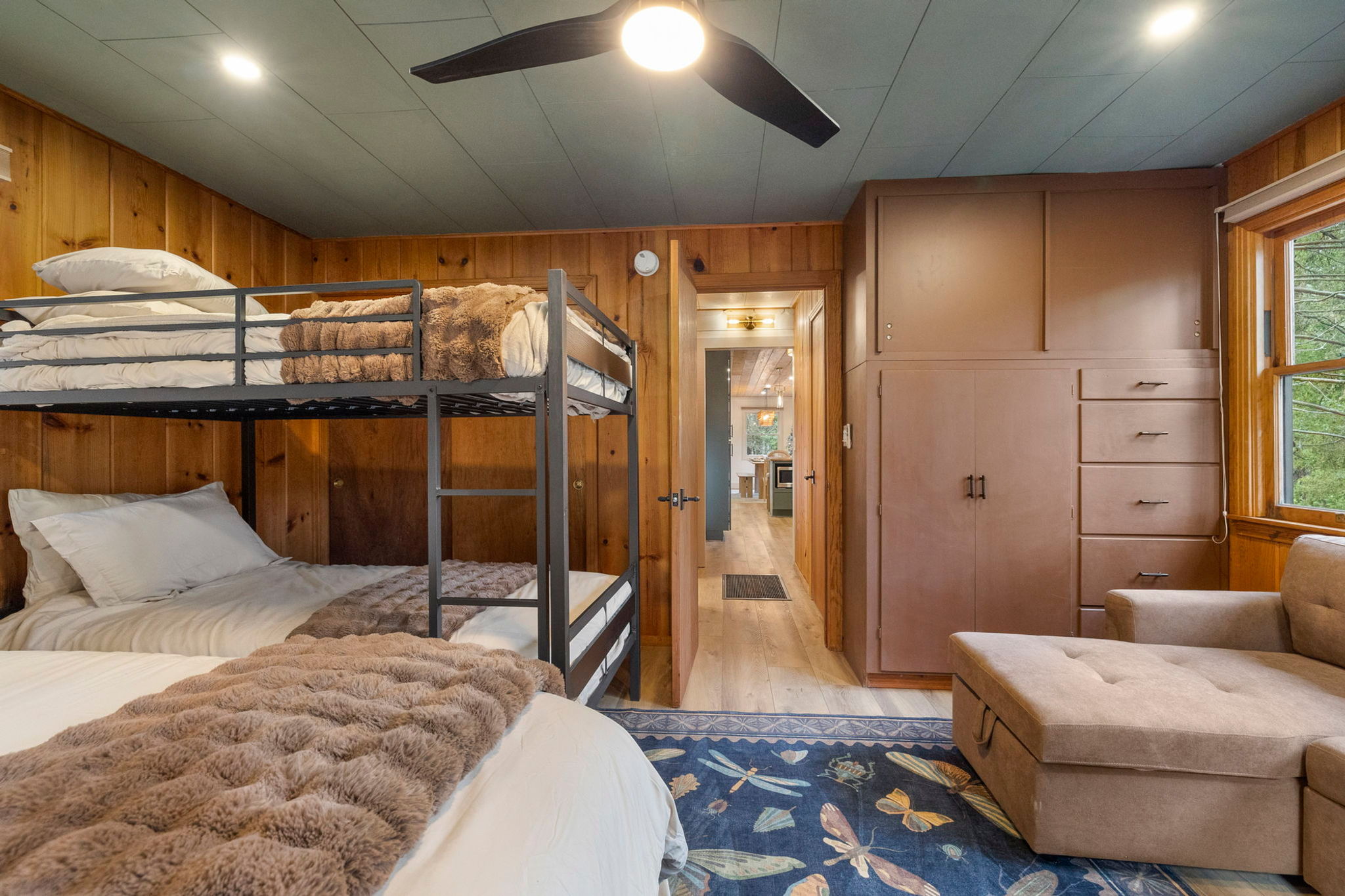 Twin Bunk Bed In Bunkroom of Lower Cabin