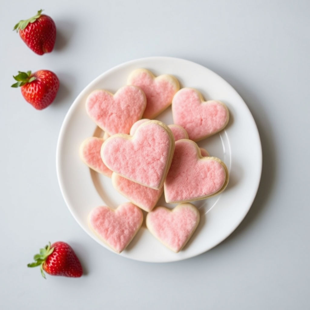 Strawberry Heart Shortbread