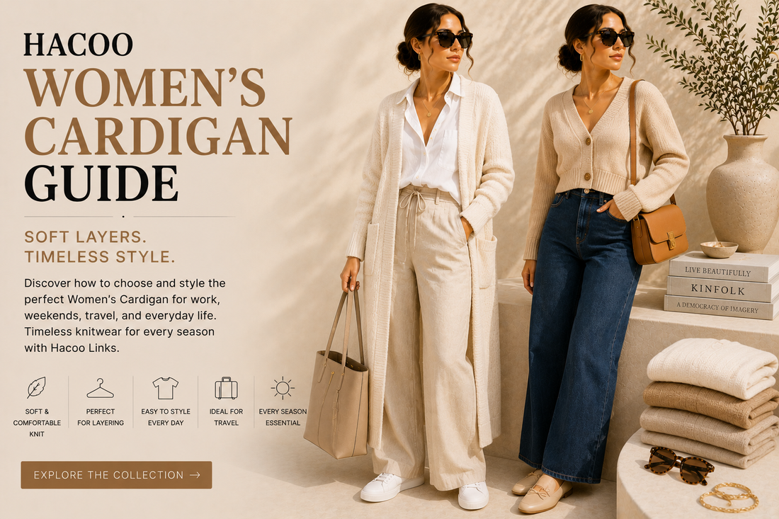 Hacoo Women's Cardigan Guide | Elegant Layering Essentials