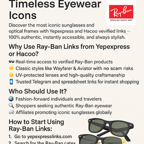 Ray-Ban Yepexpress: Verifizierte Links zu zeitlosen Brillenikonen