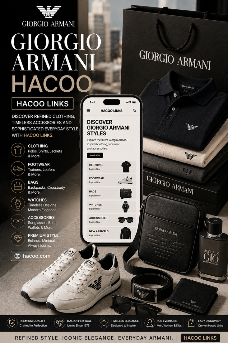 Giorgio Armani Hacoo: Descubre moda refinada con Hacoo Links