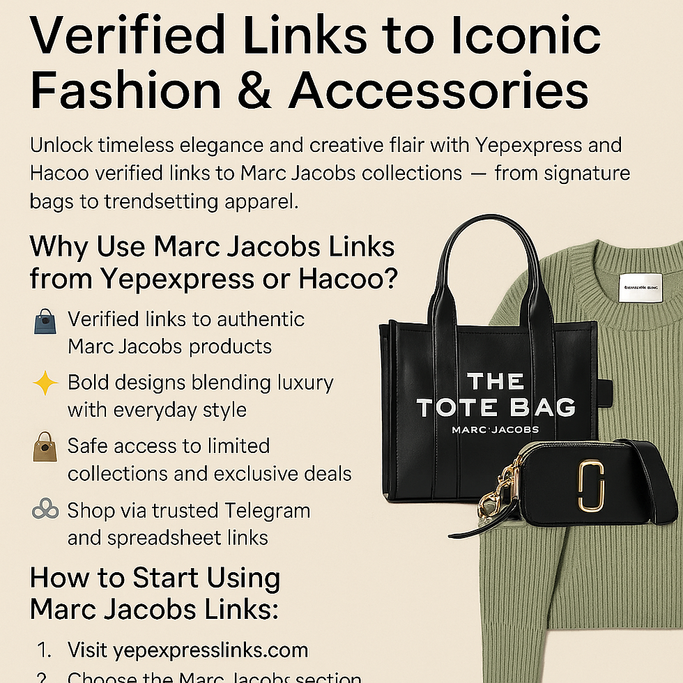 Verifizierte Marc Jacobs Taschen und Modeartikel über Yepexpress- und Hacoo-Links