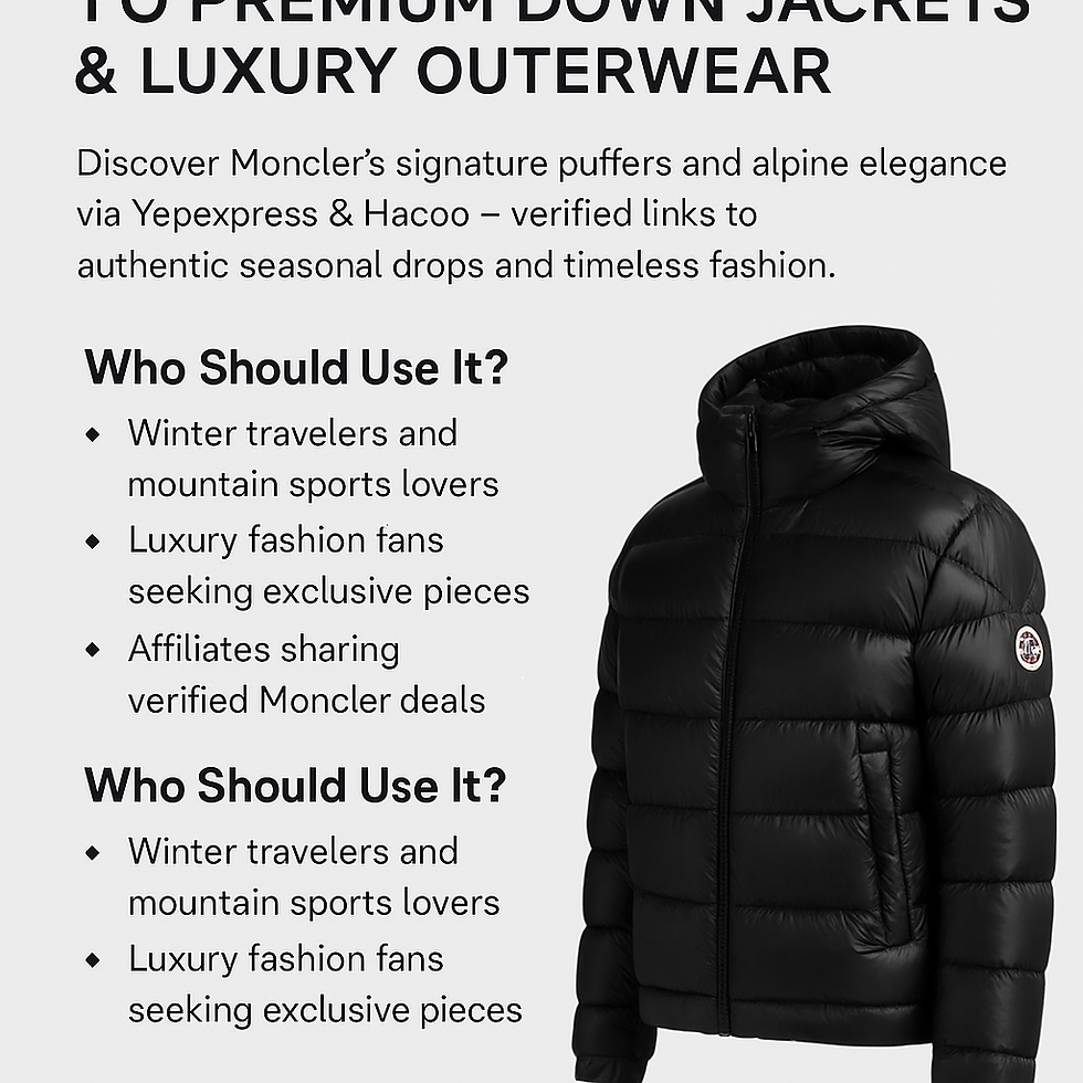 I piumini e i capispalla di lusso Moncler sono offerti tramite link Yepexpress verificati.