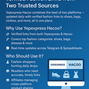 Yepexpress Hacoo: Links de moda verificados por duas fontes confiáveis