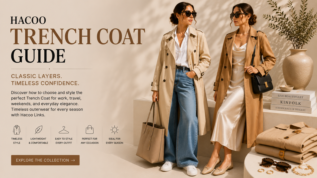 Hacoo Trench Coat Guide | Elegant Timeless Outerwear