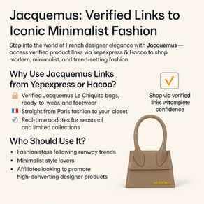 Jacquemus Yepexpress: Ellenőrzött linkek az ikonikus minimalista divathoz