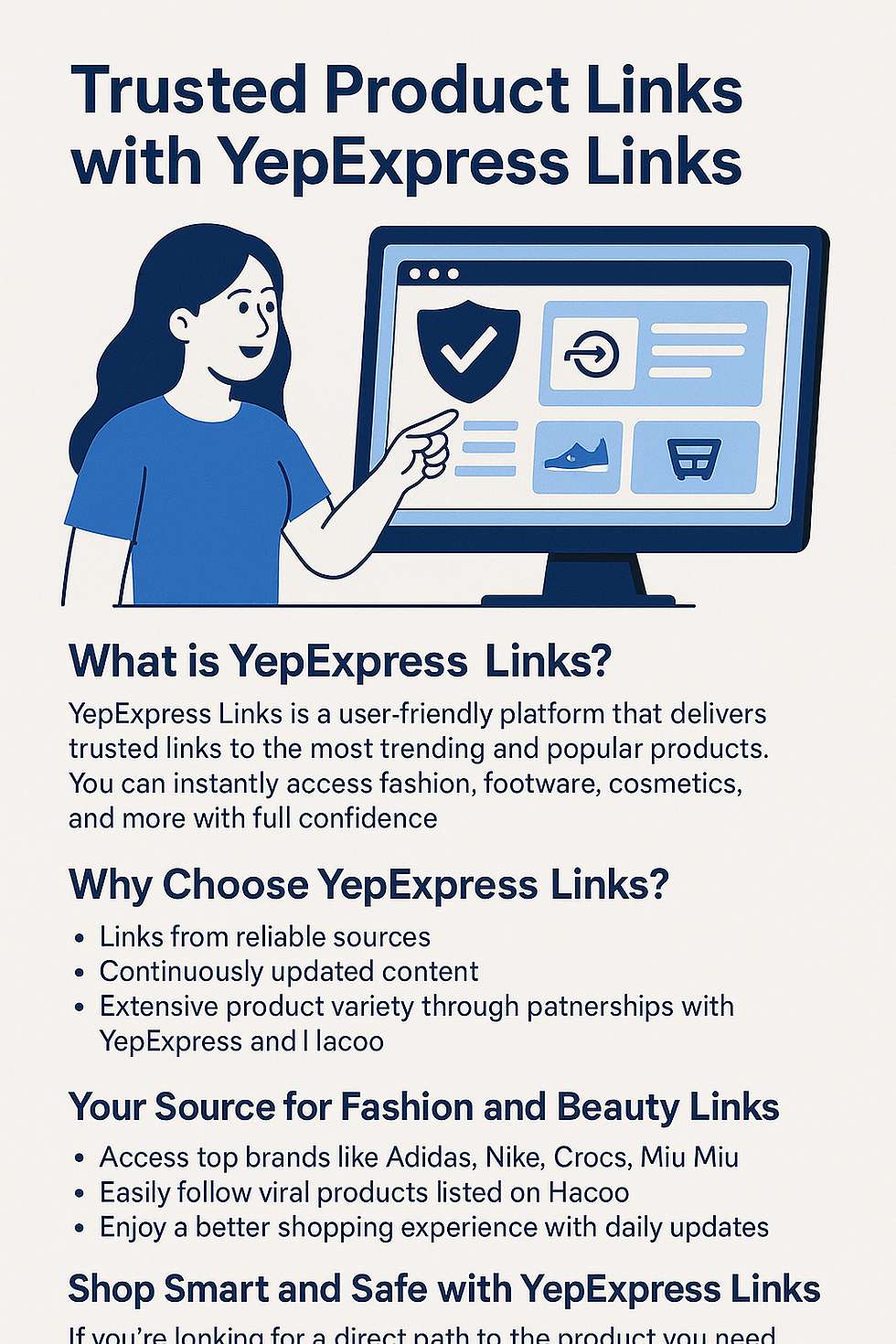 Links Yepexpress - Trusted product links platform for fashion and beauty shopping