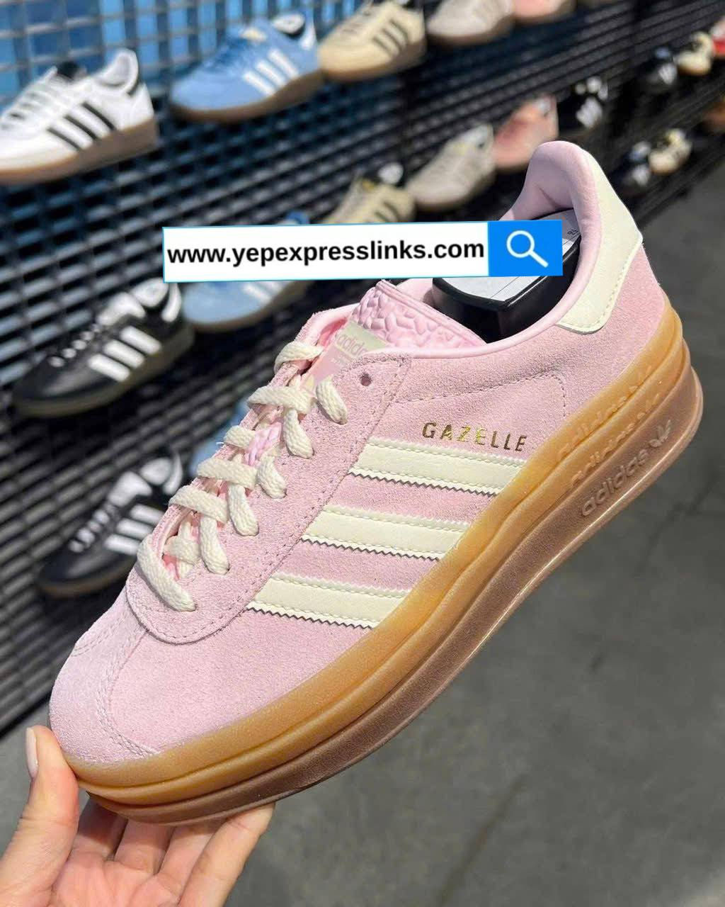 Gazelle Bold Rosa e Branco