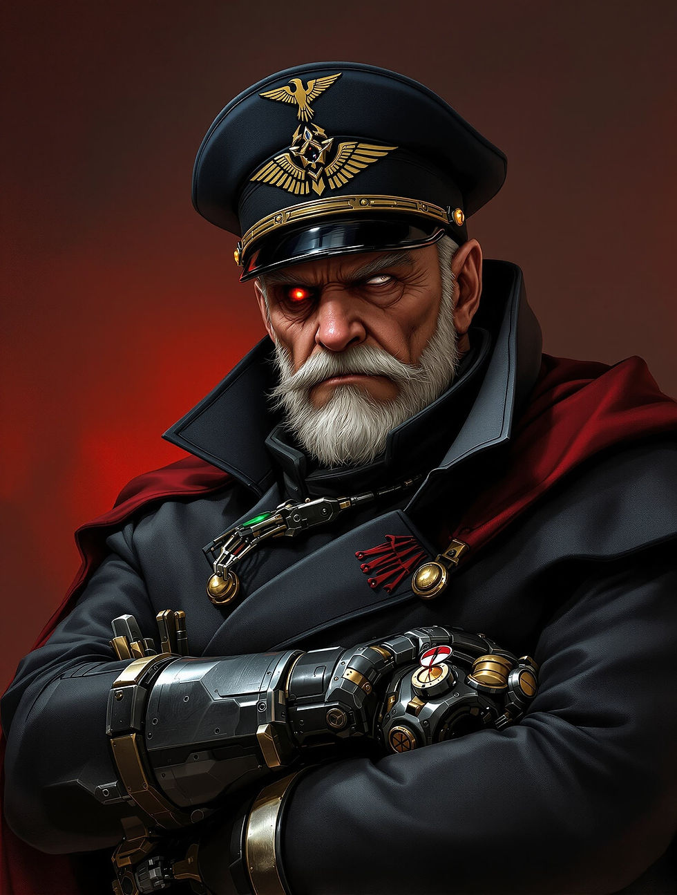 Commissar Yarrick heroic portrait