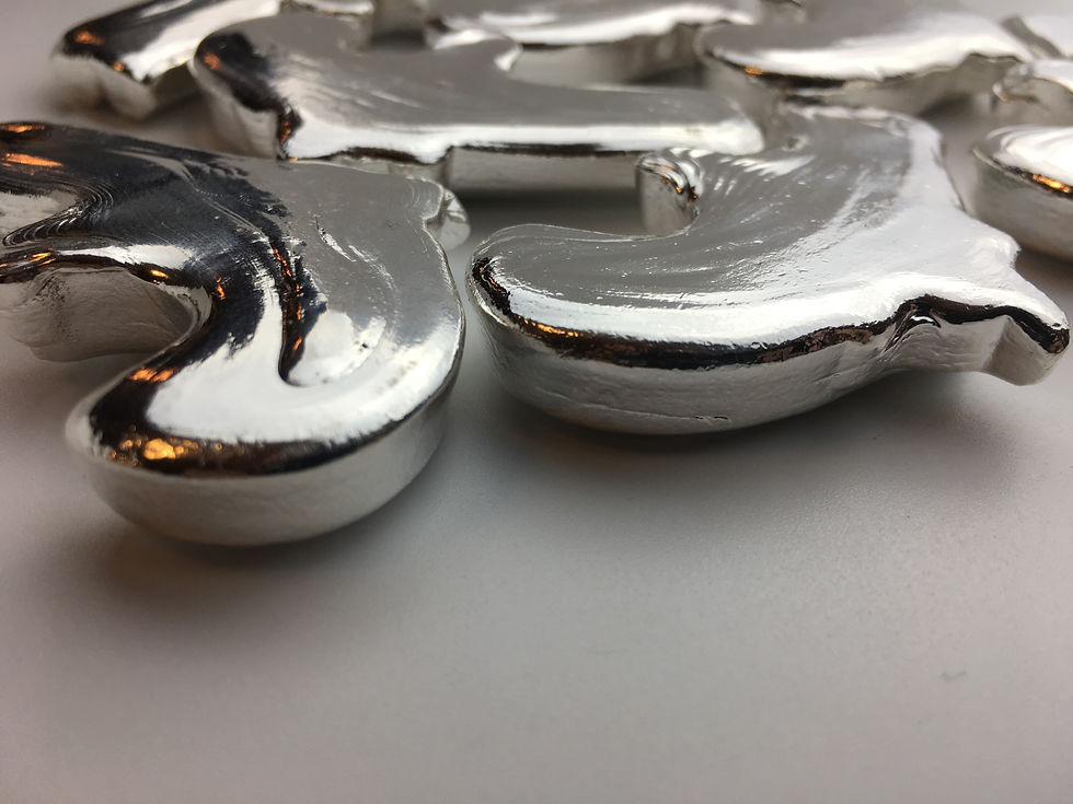 Thumbnail:  5 OZT DERRINGER hand poured silver 